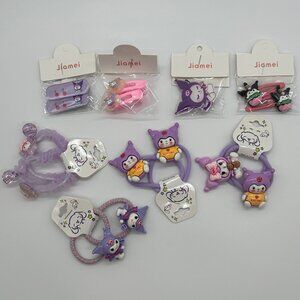 Kuromi - Hello Kitty - Hair Accessories LOT – 8 Piece Set, Brand New